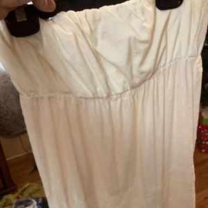 Strapless white dress